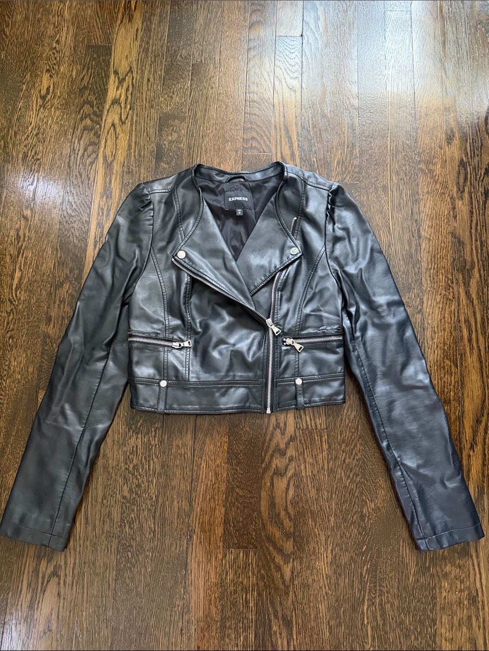 Express cropped faux jacket